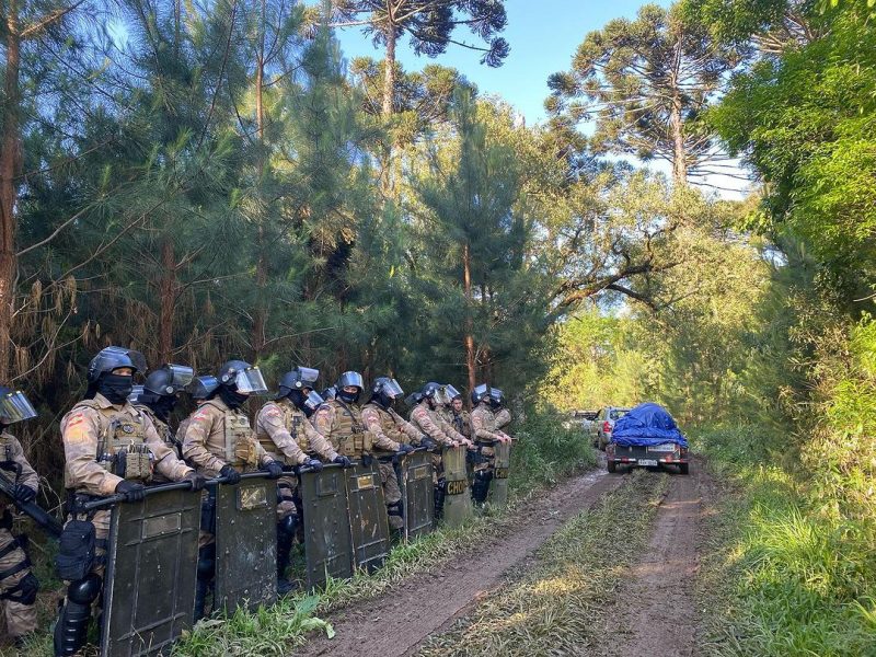 PM alega que a&ccedil;&atilde;o foi pac&iacute;fica e atrav&eacute;s de negocia&ccedil;&otilde;es – Foto: Pol&iacute;cia Militar/Reprodu&ccedil;&atilde;o/ND