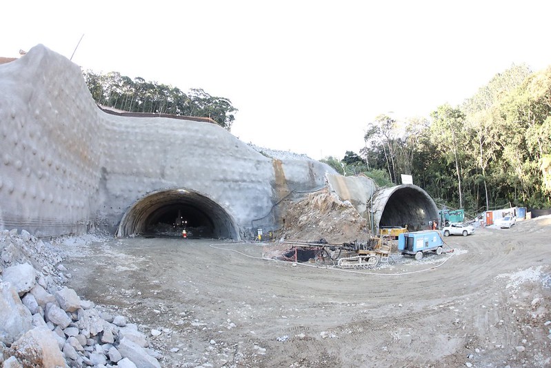 Tunnels built by Arteris Litoral Sul in Greater Florianopolis;  The work has been going on for more than ten years – Photo: Arteris Litoral Sul/Divulgação/ND