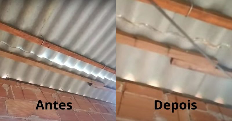 Antes e depois da inven&ccedil;&atilde;o inusitada, que parece dar muito certo – Foto: Eu e minha vida real/Youtube/Reprodu&ccedil;&atilde;o/ND