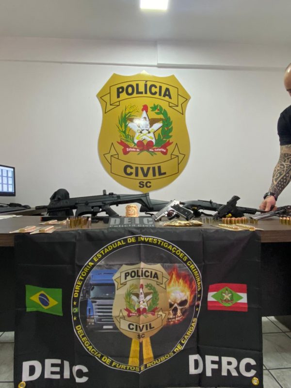 A&ccedil;&atilde;o faz parte de investiga&ccedil;&atilde;o que desarticulou grupo criminoso – Foto: PCSC/Reprodu&ccedil;&atilde;o/ND