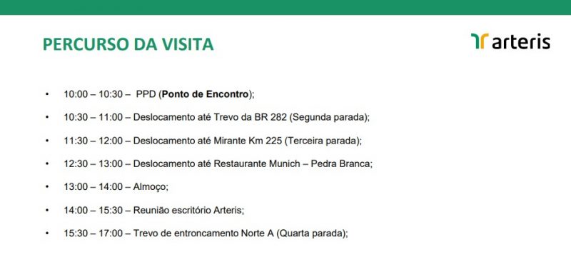 Visita da ANTT, nesta sexta-feira, &agrave;s obras do Contorno Vi&aacute;rio; novo prazo sai ao final do dia – Foto: Arteris Litoral Sul/Divulga&ccedil;&atilde;o/ND