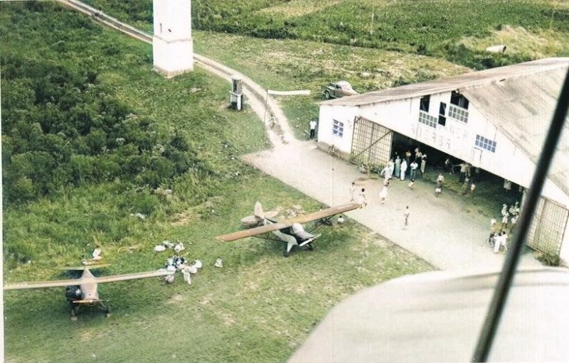 Antiga sede do Aeroclube de Santa Catarina – Foto: Mem&oacute;rias da Avia&ccedil;&atilde;o em SC/Divulga&ccedil;&atilde;o/ND