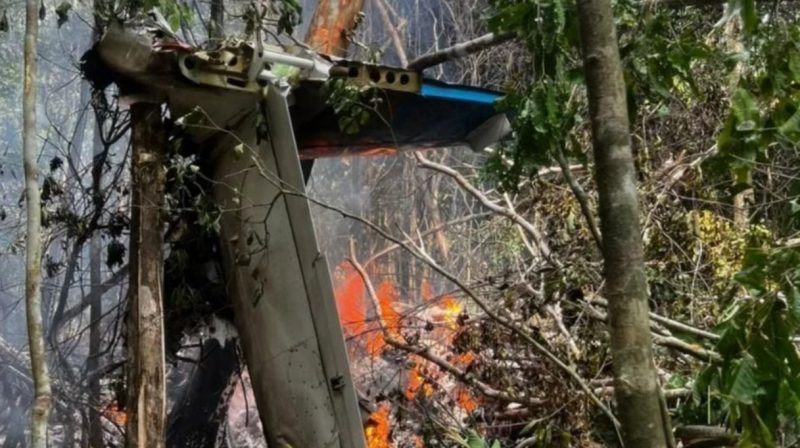 The plane crashed near Rio Branco Airport (AC) – Photo: BOMBEIROS-AC/DIVULGAÇÃO/ND