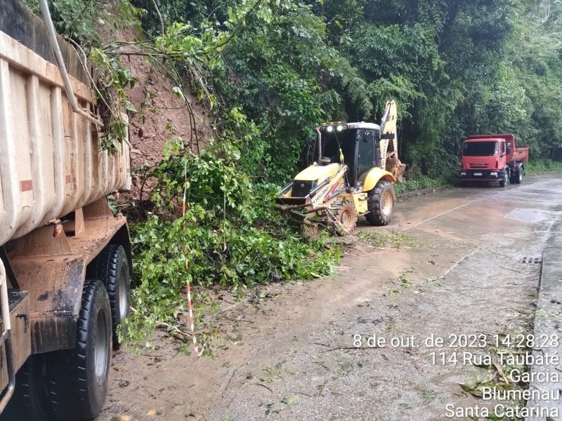 Novas ocorr&ecirc;ncias s&atilde;o registradas em Blumenau – Foto: Defesa Civil/Reprodu&ccedil;&atilde;o ND