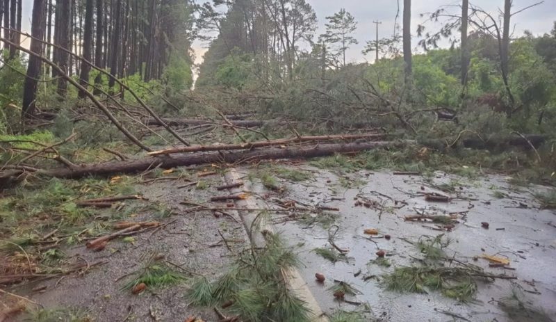 Forte tempestade no Rio Grande do Sul. &#8211; Foto: Rádio Uirapuru/Met Sul Meteorologia/Divulgação/ND