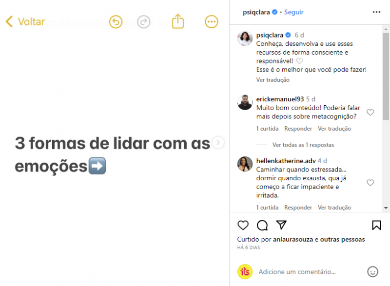 Maria Clara fala sobre assuntos da mente de forma didática e dinâmica
