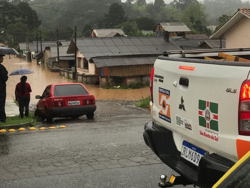 Alagamento em S&atilde;o Bento do Sul – Foto: Prefeitura de S&atilde;o Bento do Sul/Divulga&ccedil;&atilde;o/ND