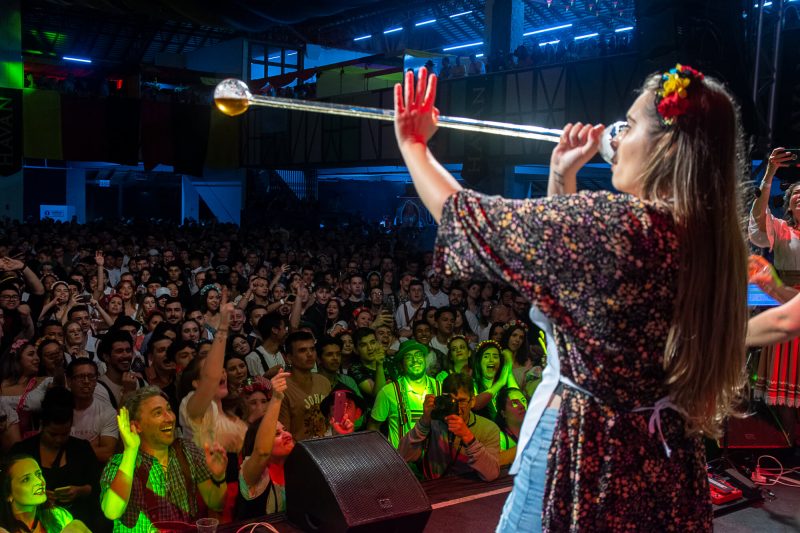 Chopp em Metro &eacute; uma das competi&ccedil;&otilde;es durante a Fenarreco – Foto: Redes Sociais Fenarreco