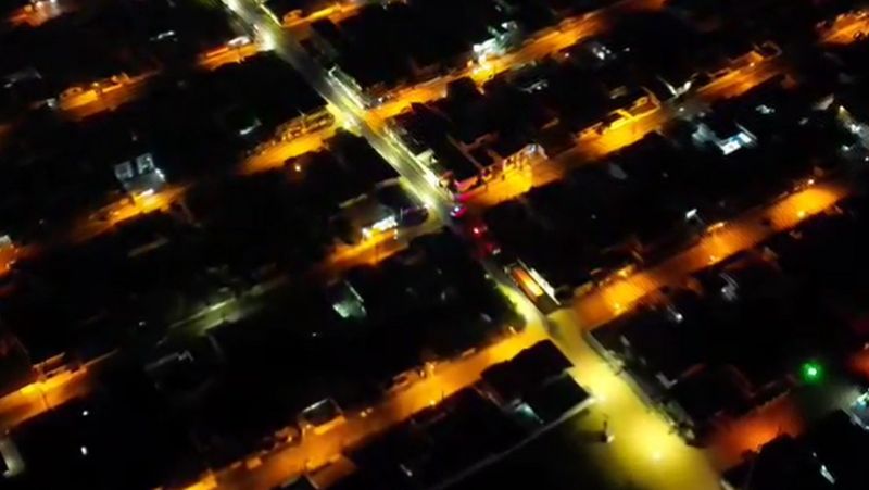 Imagens mostram cen&aacute;rio de enchente no bairro Cordeiros na madrugada de segunda-feira (9) – Foto: WS Imagens A&eacute;reas/Reprodu&ccedil;&atilde;o/ND