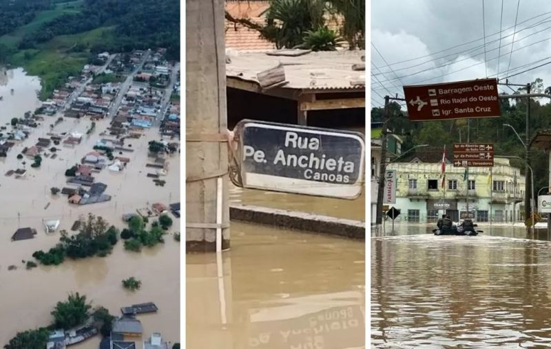 Chuva: SC tem 13 mil desabrigados e 161 municípios decretam emergência