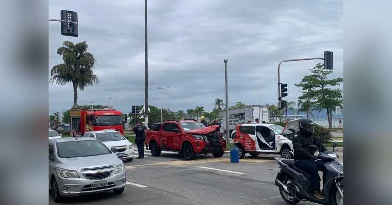 Engavetamento na Beira-Mar Norte provoca filas quilom&eacute;tricas – Foto: Daniela Ceccon/Divulga&ccedil;&atilde;o/ND