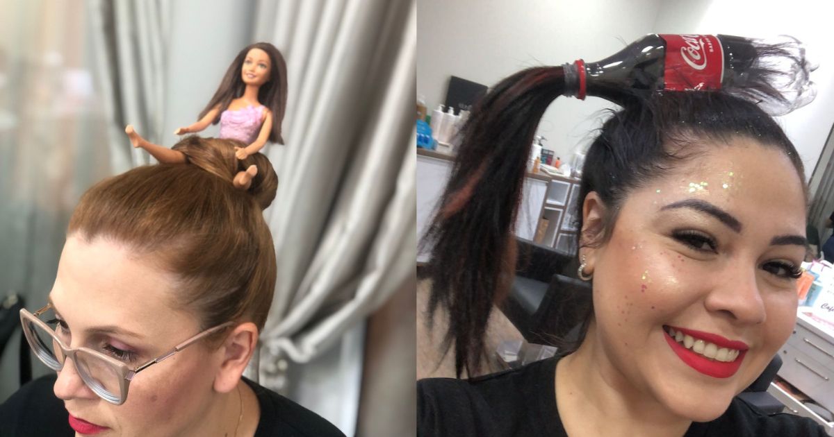 Dia Do Cabelo Maluco Funcion Rias De Empresa Viralizam Com Penteados Inusitados Em Chapec