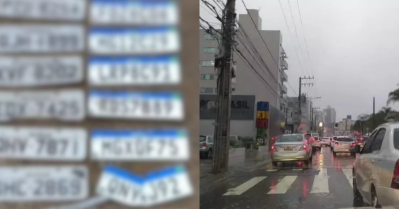 O que fazer ao perder as placas de veículo no trânsito durante as chuvas
