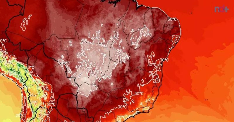 Calor intenso deve atingir todo o pa&iacute;s – Foto: MetSul Meteorologia/Reprodu&ccedil;&atilde;o