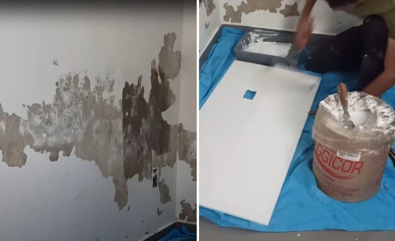 Influenciadora mostra como o isopor ajudou a acabar com o mofo e as paredes descascadas pela umidade em sua casa - Foto: Redes Sociais/Divulgação/ND