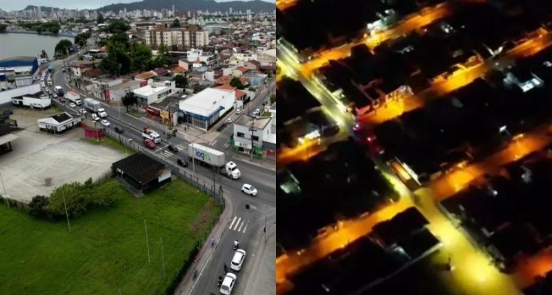 Muitos moradores do bairro Cordeiros, de Itaja&iacute;, ficaram desalojados e tiveram suas casas danificadas com as enchentes. – Foto: Divulga&ccedil;&atilde;o/Prefeitura de Itaja&iacute;/Reprodu&ccedil;&atilde;o/WS Imagens A&eacute;reas/ND