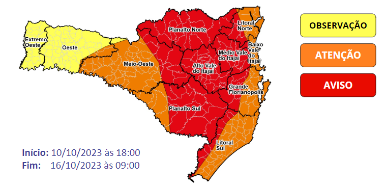 Defesa civil monitora chuvas e florianópolis tem nível de atenção para deslizamentos