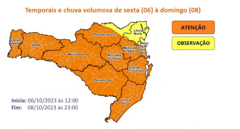 Previsão de desastre para este final de semana