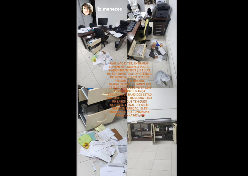 Propriet&aacute;ria publica fotos do depois da ocorr&ecirc;ncia – Foto: @liz.menezes/Instagram/Reprodu&ccedil;&atilde;o/ND