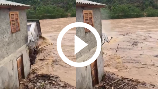 NSC Notícias - SC, Trecho da BR-280, em Araquari, pode ceder