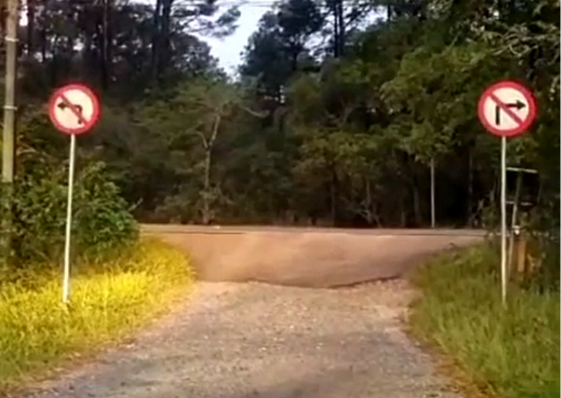 Mistério das placas de sinalização em Florianópolis agita moradores: ‘segue reto toda vida’