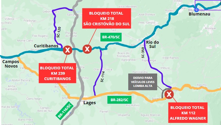 trânsito interditado