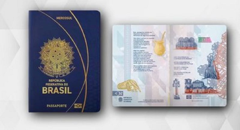 Novo modelo do passaporte brasileiro que será emitido pela PF a partir desta terça