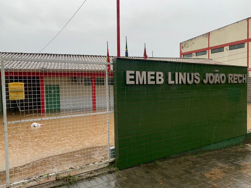 Local foi tomado pela &aacute;gua. – Foto: Vin&iacute;cius Sieglitz/ND