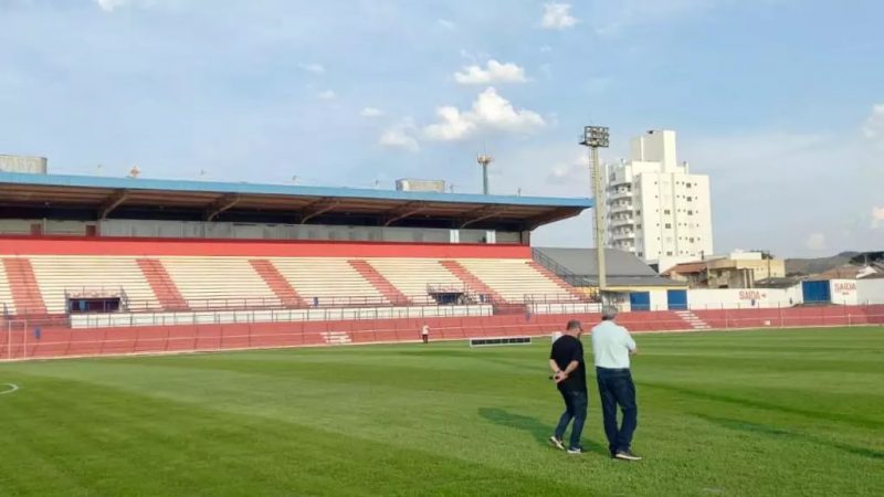 Est&aacute;dio Vidal Ramos J&uacute;nior, em Lages precisa de melhorias para receber jogo do Internacional no Catarinense de 2024 – Foto: Jehan Oliveira/FME Lages/Divulga&ccedil;&atilde;o/ND