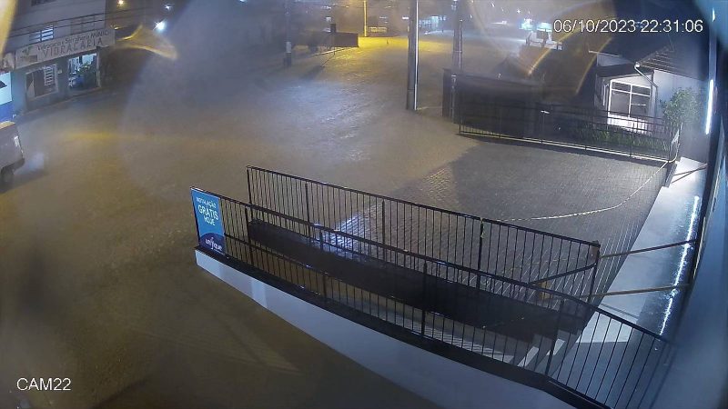 Cidade de Presidente Getúlio nesta madrugada de s&aacute;bado – Foto: Reprodu&ccedil;&atilde;o / ND