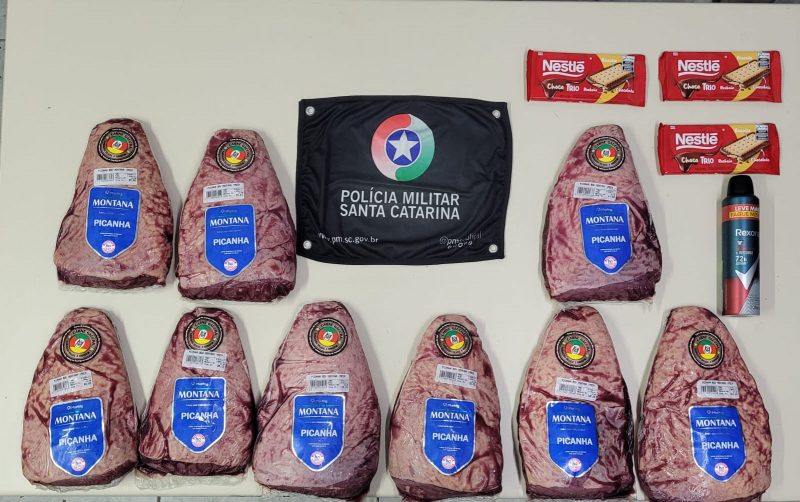 Oito pacotes de picanha foram apreendidos