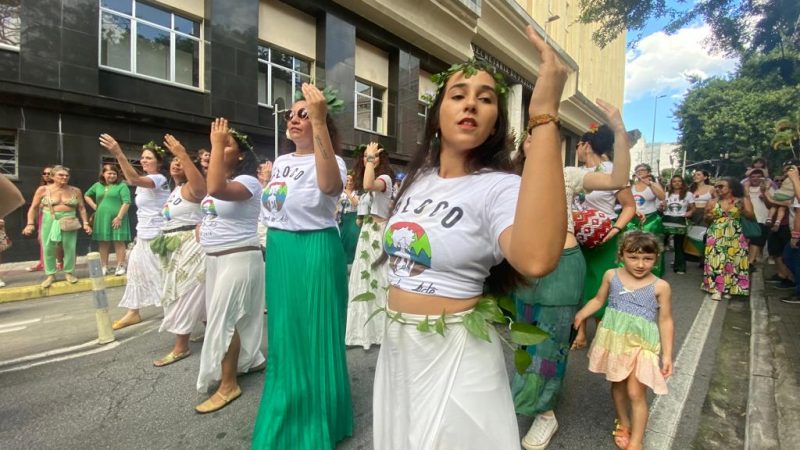 Grupo Cores de Aid&ecirc; entre as atra&ccedil;&otilde;es do cortejo do Grande Baile M&iacute;stico – Foto: Marcos Esp&iacute;ndola/ND