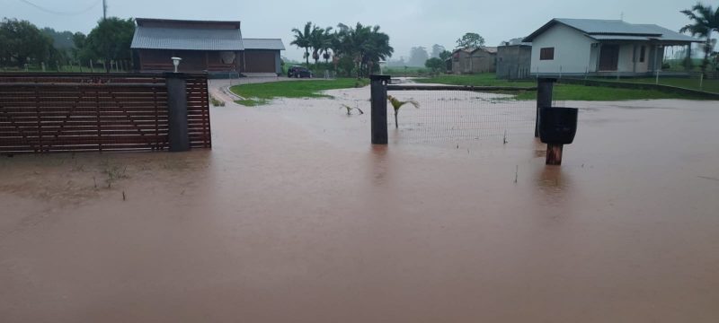 V&aacute;rias comunidades de I&ccedil;ara registraram alagamentos. – Foto: Defesa Civil/Divulga&ccedil;&atilde;o/ND