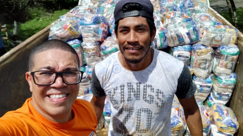 Indígenas em José Boiteux (SC) recebem as cestas básicas 