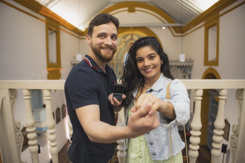 Turistas disseram 'sim' em pedido de casamento durante o evento - Foto: Jose Somensi/ND