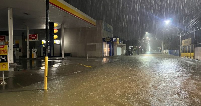 Sete cidades do Sul de SC foram fortemente afetadas pelas chuvas