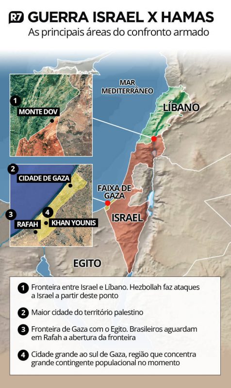 Map of the war between Israel and Hamas - ART: R7