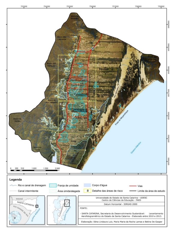 Mapa Rio Vermelho – Foto: Edna Lindaura Luiz, Larissa Anjos Santos e Jo&atilde;o Paulo Oliveira da Rosa