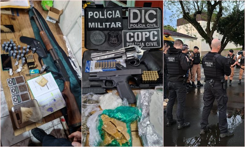 Opera&ccedil;&atilde;o ocorreu nesta quinta-feira em SC e PR – Foto: Pol&iacute;cia Civil/ND