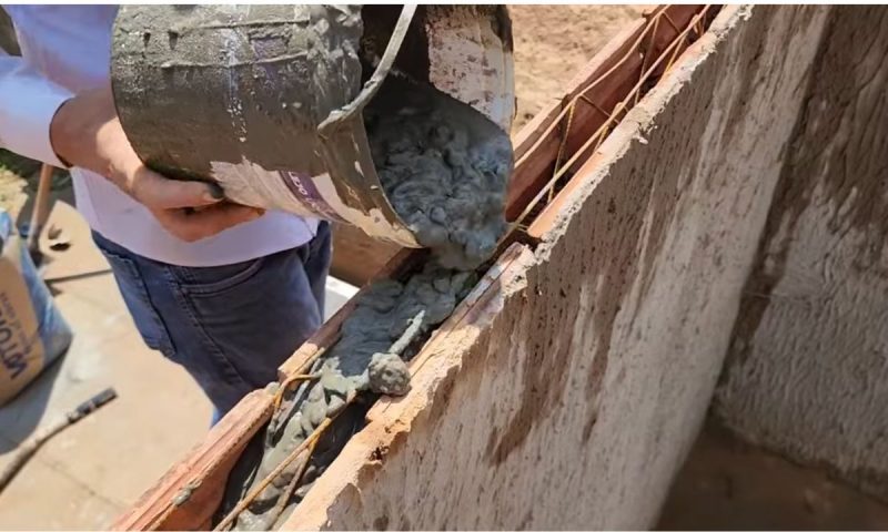 Solu&ccedil;&atilde;o para fortalecer o muro foi deixar parte de cima oca! Como assim? – Foto: Reprodu&ccedil;&atilde;o