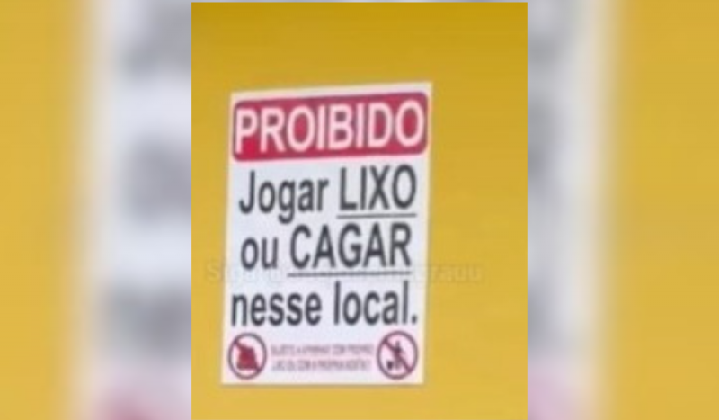 PLACA ATENÇÃO JOGUE LIXO NO LIXO