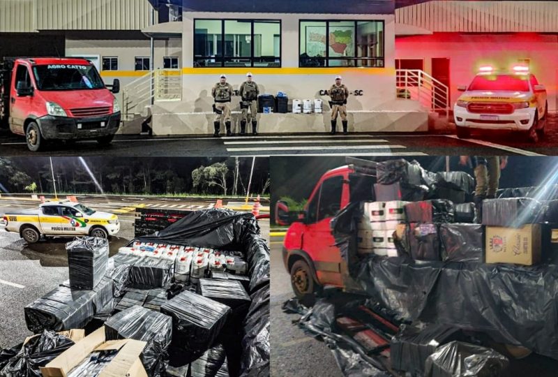 A ação apreendeu mais de 17 mil maços de cigarros na SC-135.