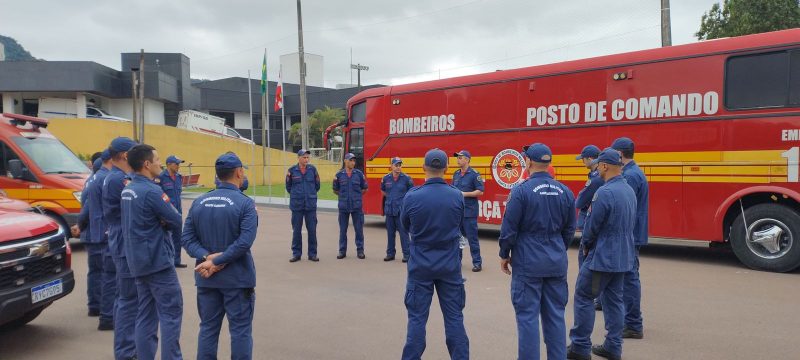 Posto de comando, em Rio do Sul – Foto: CBMSC
