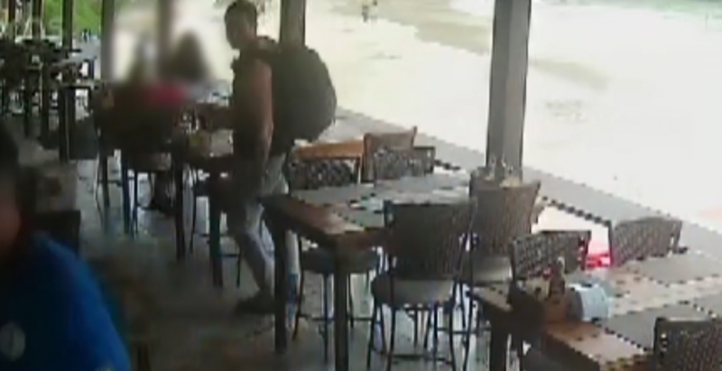 Câmeras de monitoramento de um bar na Joaquina mostram os últimos momentos antes do austríaco desaparecer - Foto: Imagens cedidas SOS desaparecidos/ND