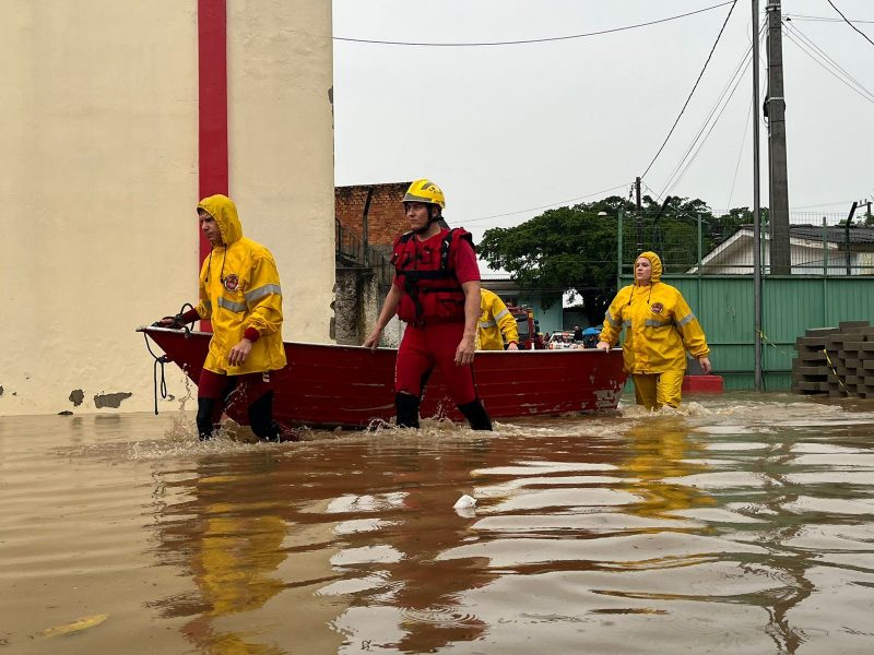 Santa Catarina segue em alerta para emergências e estragos causados pelas chuvas - Foto: Corpo de Bombeiros/Divulgação/ND