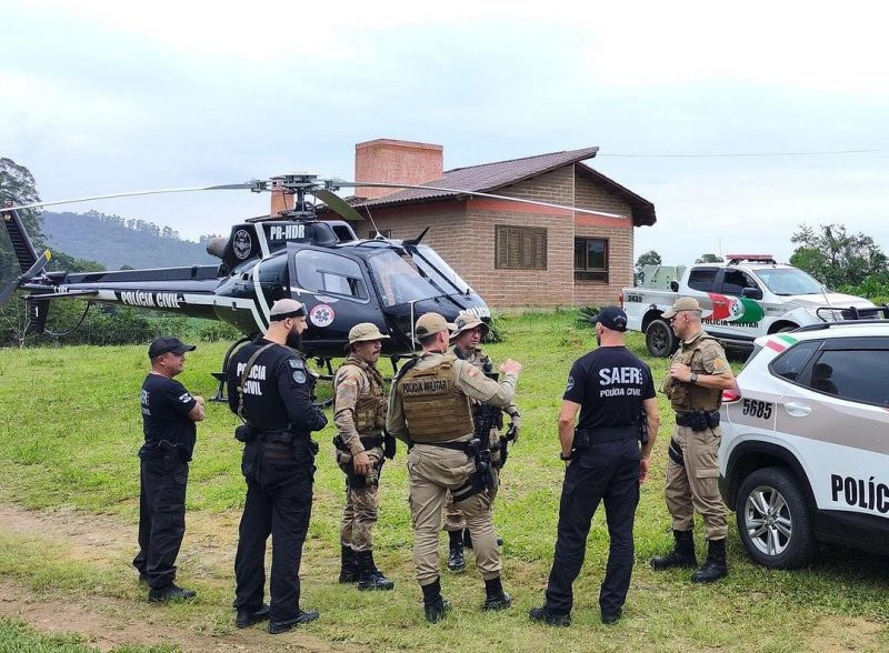 Servi&ccedil;o Aeropolicial prestou apoio &agrave; ocorr&ecirc;ncia, assim como os bombeiros. – Foto: Saer/Divulga&ccedil;&atilde;o/ND