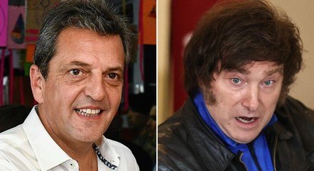 Sergio Massa, de centro-esquerda, obteve 35,99% dos votos no primeiro turno das eleições presidenciais na Argentina; já o ultraliberal Javier Milei ficou com 30,44%