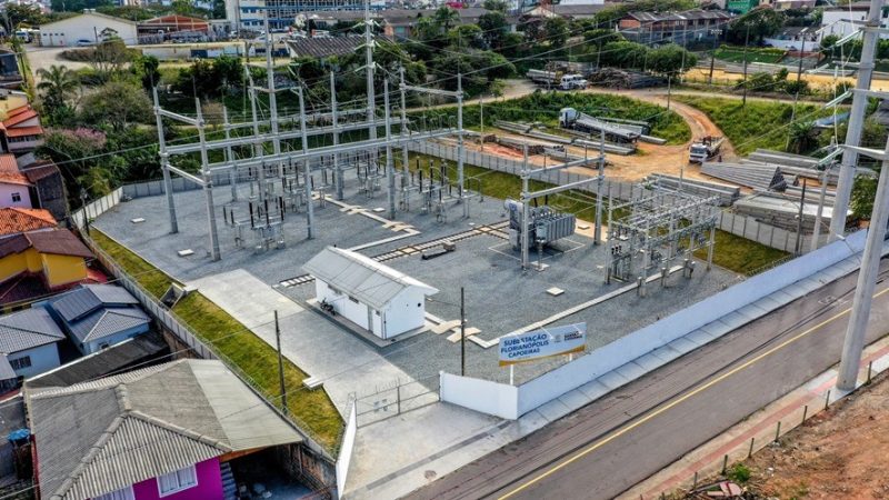 Modelo de subesta&ccedil;&atilde;o que deve ser implantado no bairro Monte Verde, em Florian&oacute;polis – Foto: Divulga&ccedil;&atilde;o/Celesc