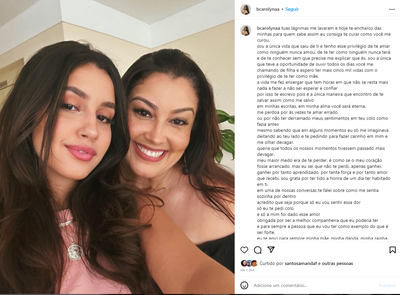 Tiktoker escreveu linda texto de despedida &agrave; m&atilde;e – Foto: Reprodu&ccedil;&atilde;o/Internet