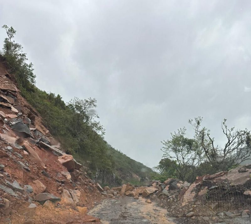 Serra da Rocinha registrou deslizamentos – Foto: Prefeitura de Timb&eacute; do Sul/Reprodu&ccedil;&atilde;o/ND